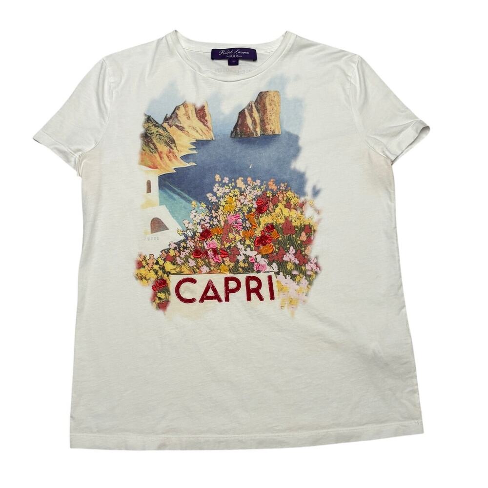 Ralph Lauren Purple Label Capri T Shirt Womens Small Italy Euro Quiet Luxury
